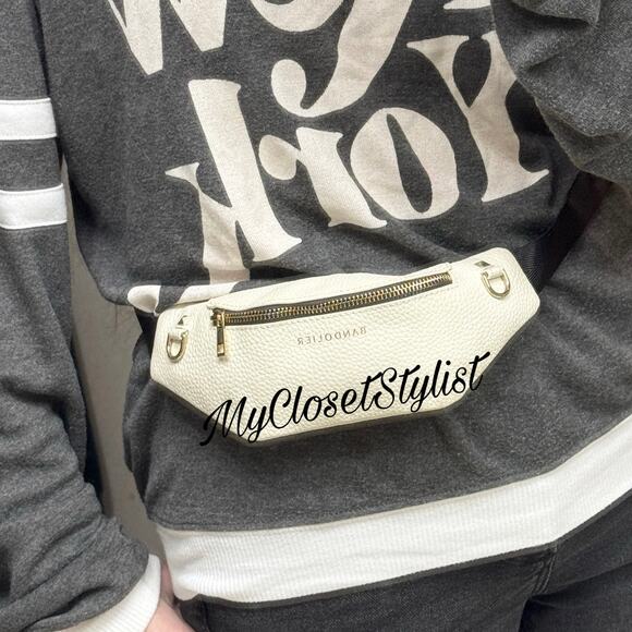 BANDOLIER Leather Fannie Pack Gold Buckle NEW RARE! Belt Bag Adjustable Strap - Picture 5 of 9